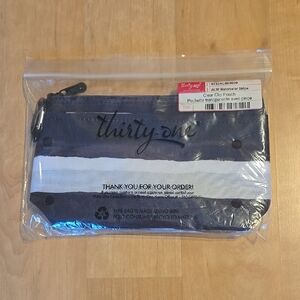 Thirty-One Black and White Pouch